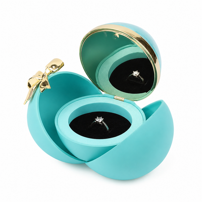 Bow Sphere Velvet Jewelry Box
