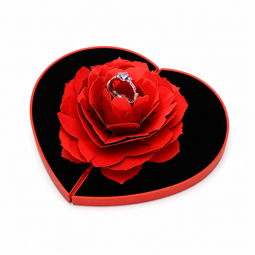 Ewige-Rose-Herz-Ringbox